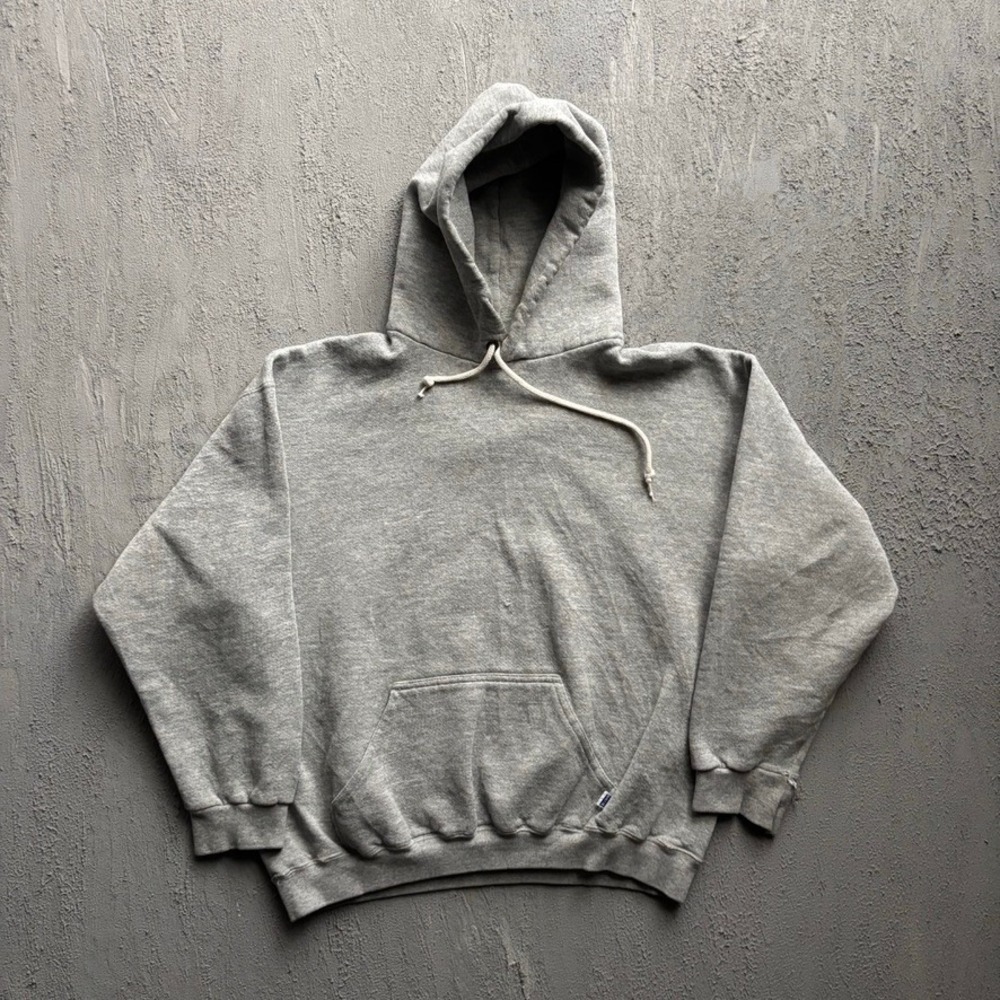 Vintage Blank Pullover Hoodie Mens Large Gray 90s Discus Athletic
